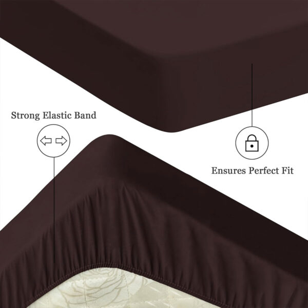 Brwon Waterproof Mattress Protector Fitted Cover - WMP-Brown - Image 4