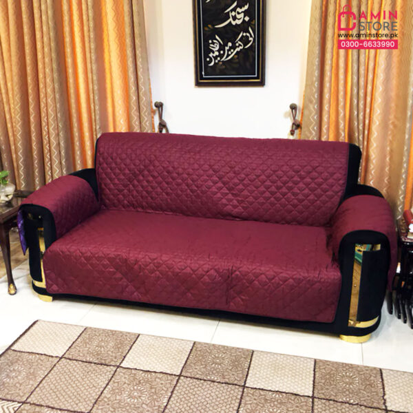 Sofa-18 - Quilted Cotton Sofa Coat / Couch Cover