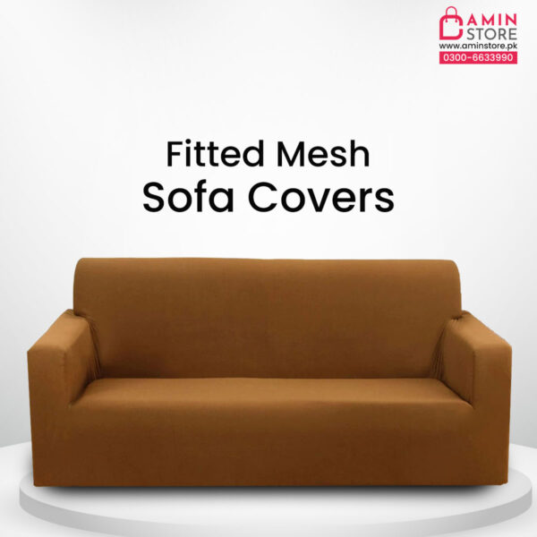 Fitted Mesh Sofa Cover - Copper