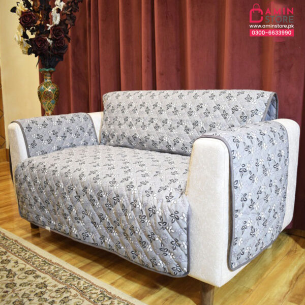 Sofa-32 - Quilted Cotton Sofa Coat / Couch Cover